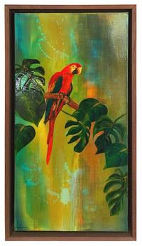 Image 1 of Original Canvas - Macaw - 60cm x 30cm