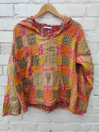 Image 1 of Festie hoodie patchwork pinks