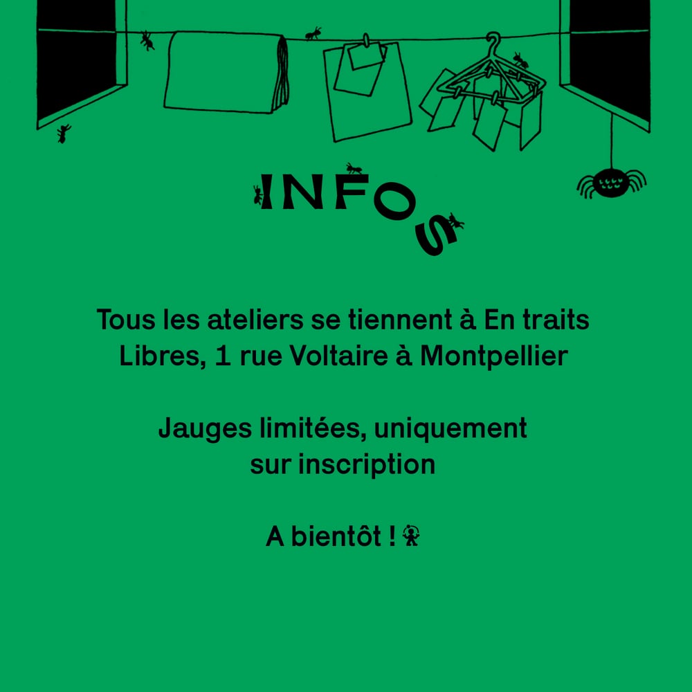 Inscriptions ateliers Graphic Bazar