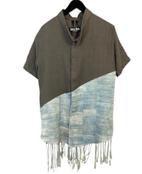 Image 1 of Woven Fringe Snapdown Short Sleeve Shirt