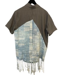 Image 2 of Woven Fringe Snapdown Short Sleeve Shirt