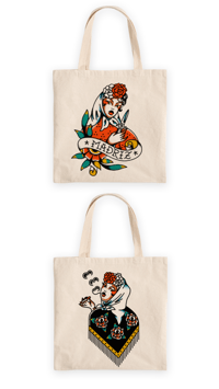 2 Tote bag : Chulapa fumando y Chulapa Madriz .