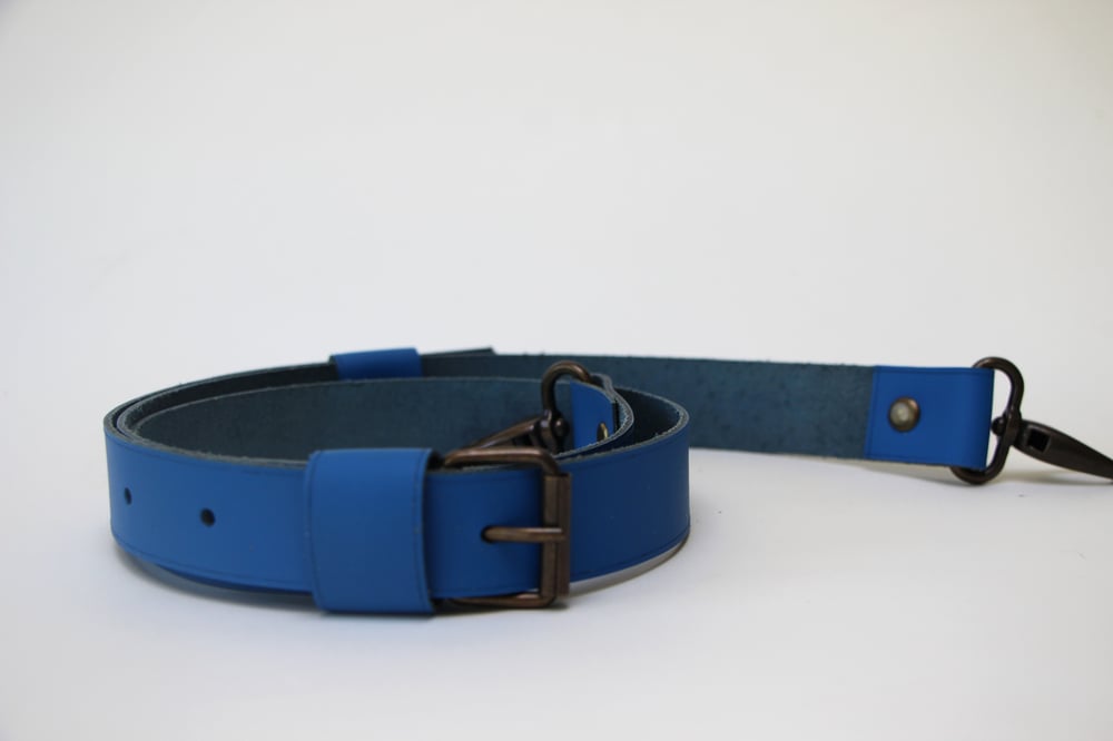 Image of Julienne MIDI naturel/bright blue belt