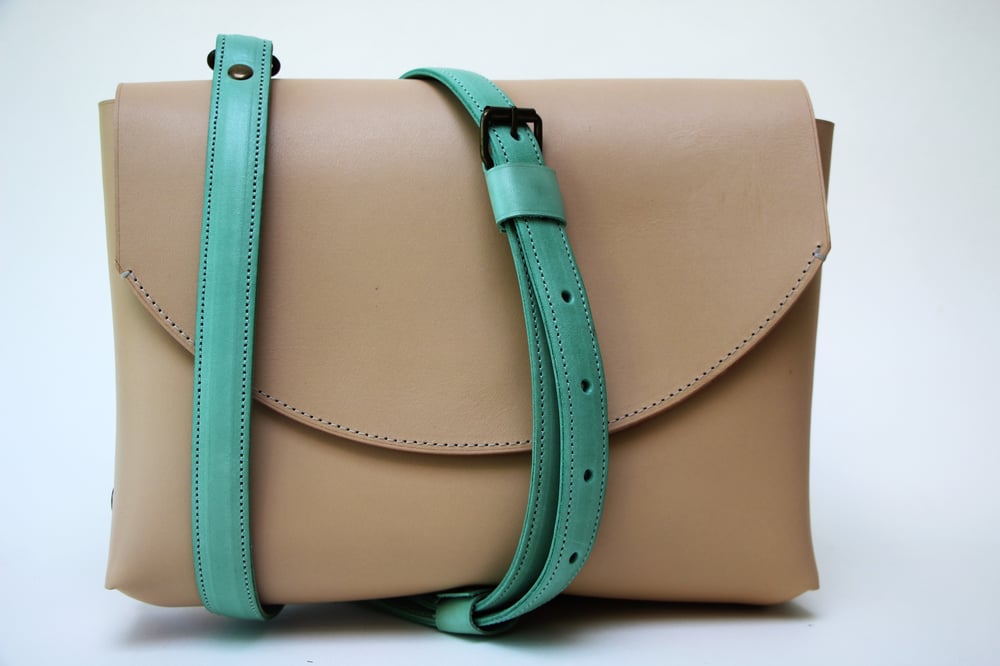 Image of Julienne MIDI naturel/mint belt