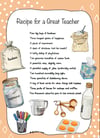Recipe for a great teacher print