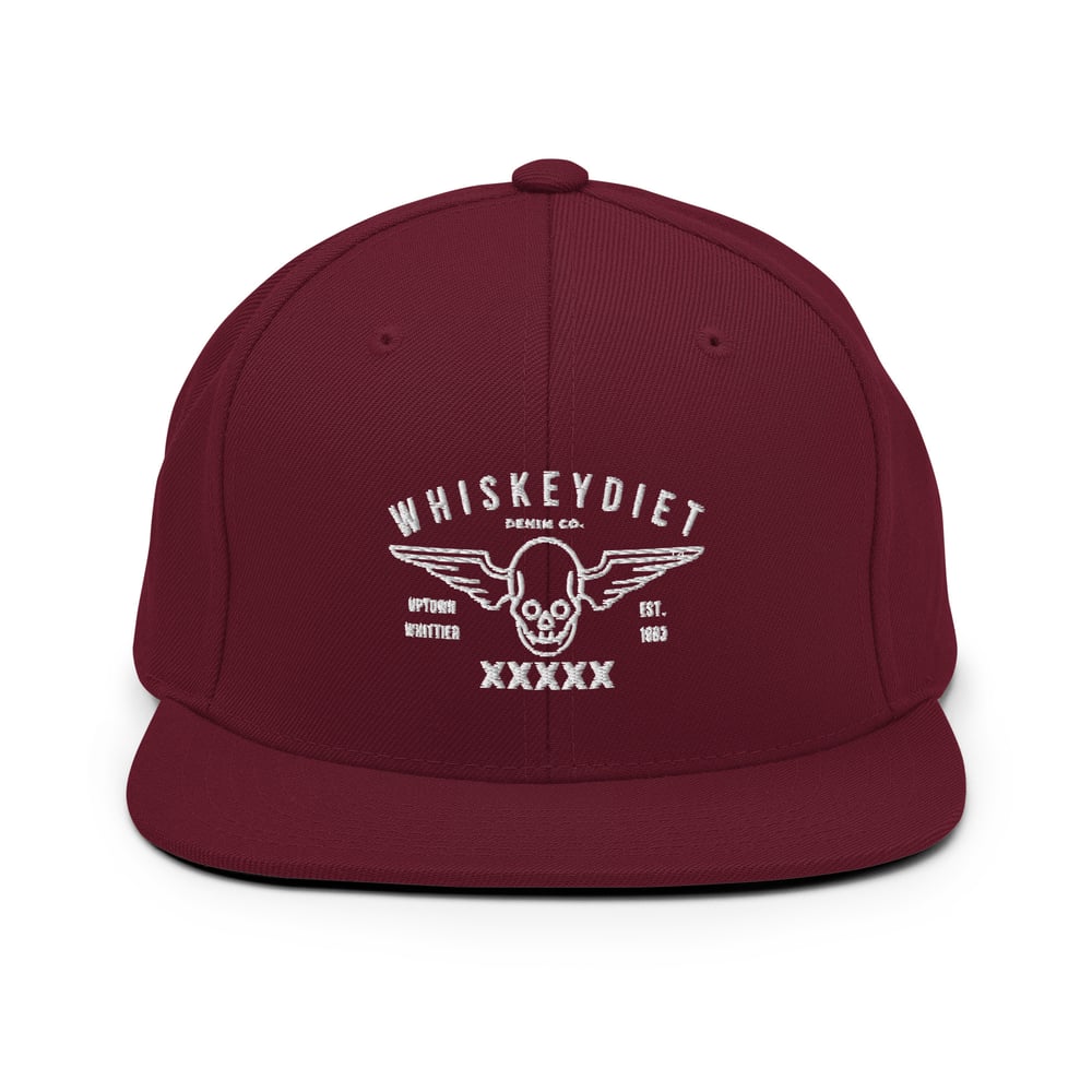 Image of W/D Aviator Snapback (maroon)