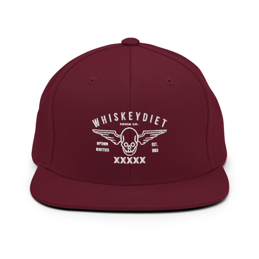 Image of W/D Aviator Snapback (maroon)