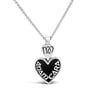 Clearance Priced Oxid/Blk Enamel Heart Shaped Mo Anam Cara Pendant – Small "Soul Mate/Friend"