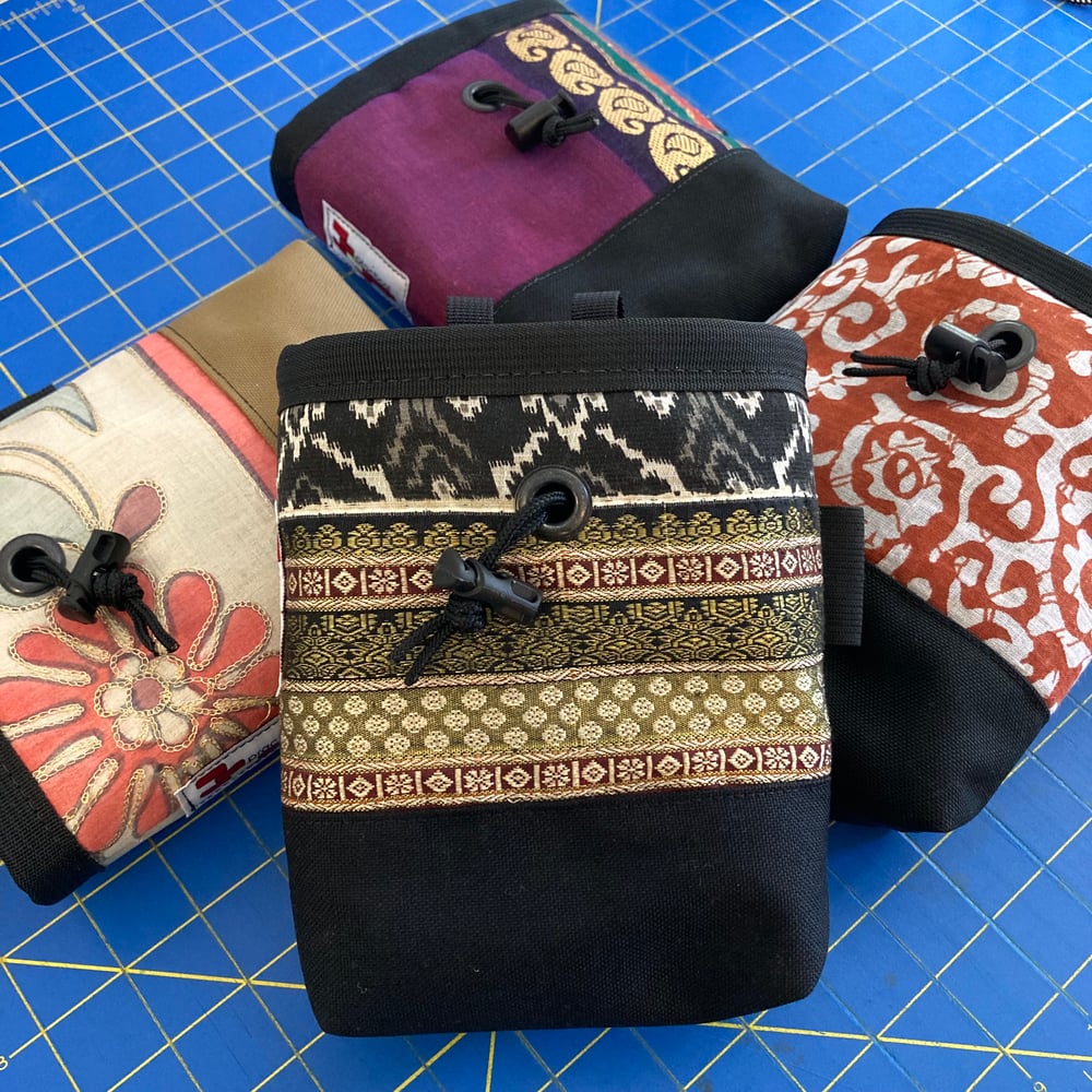 Upcycled Sari Chalk Bags