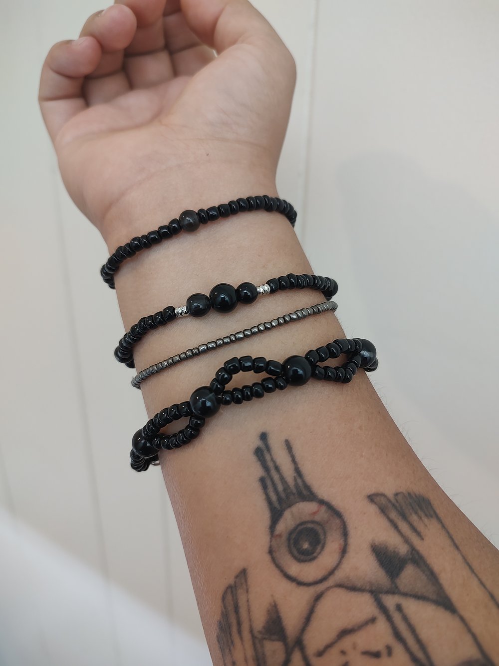 Image of Black Like My Coffee 4pc Elastic Bracelet Set