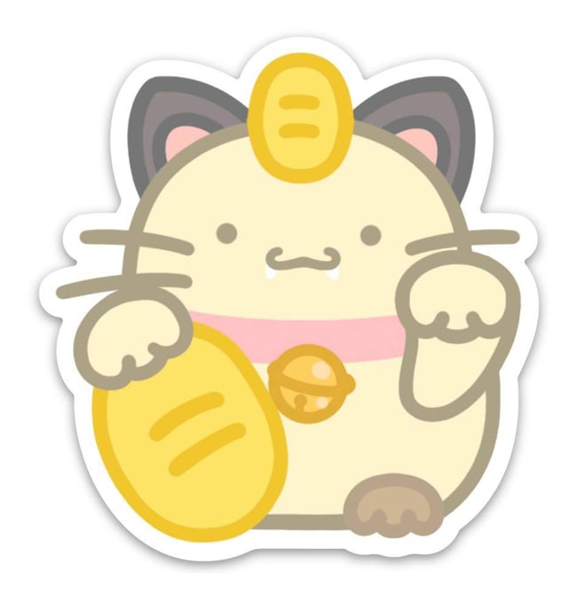 Lucky Meowth Vinyl Sticker