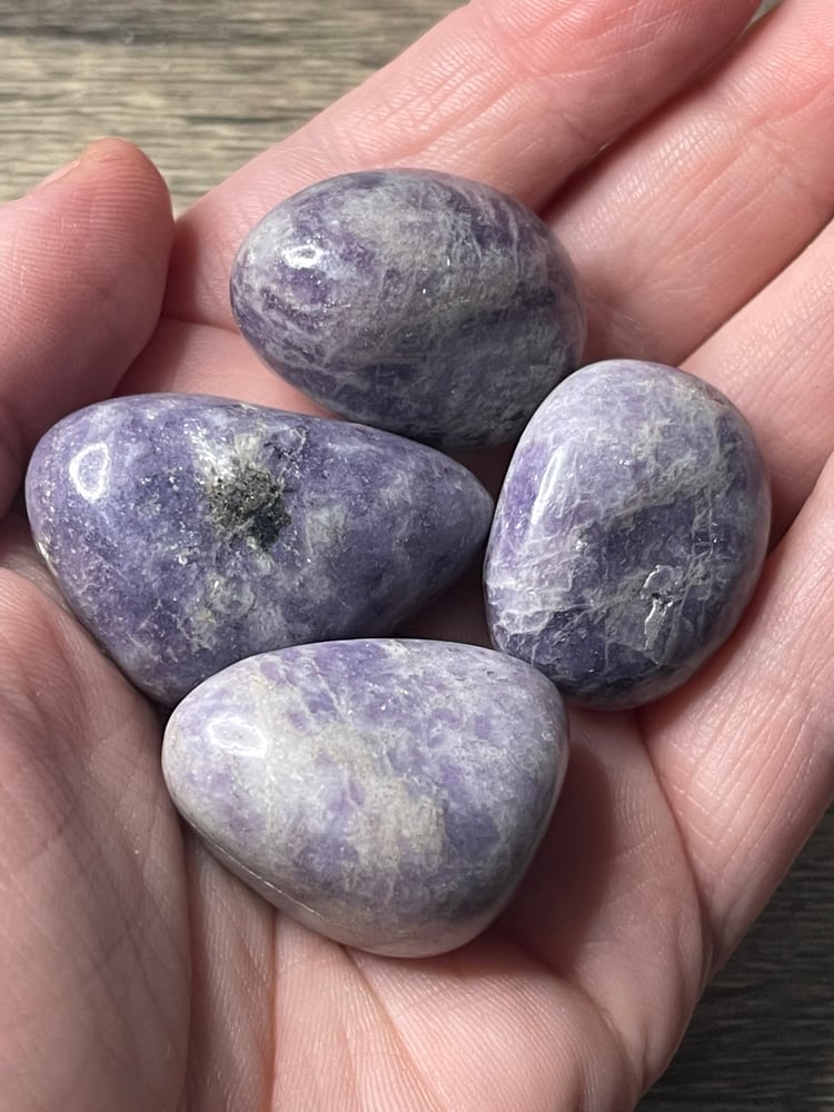 Image of Lepidolite tumbles 