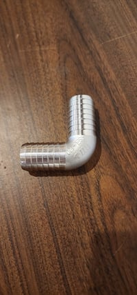 Image 1 of 1" Barb 90⁰ Elbow (Stainless Steel)