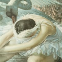 Image 2 of 'The Dying Swan' by Vladimir Tretchikoff, Mid-Century Iconic Vintage Print