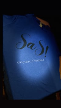 Image 3 of Royal Blue Women Stretch SaS T-shirt (Lady#1) 
