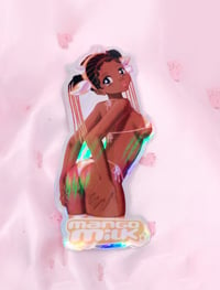 Image 2 of Mango Milk Très Leches Anime Girls 4" Holographic Sticker