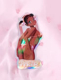 Mango Milk Très Leches Anime Girls 4" Holographic Sticker