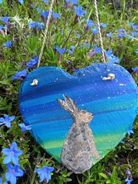 Image 4 of Hare slate heart