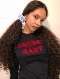 Image 5 of ❤️Unisex CHERRY BABY BLACK LONG SLEEVE🌹RESTOCK🩷