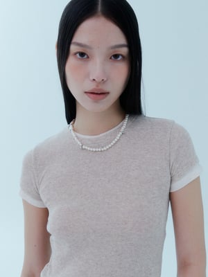 Image of LOWOOL - Dew Pearl Silver Necklace