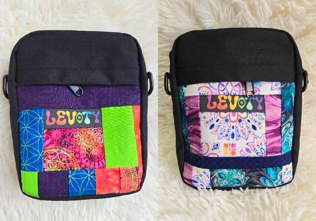  Levity patchwork crossbody bags