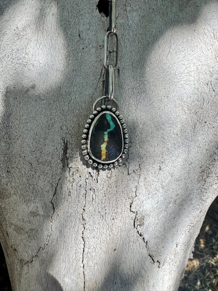 Image of Blackjack Adjustable lariat Necklace - chunky handmade paperclip chain
