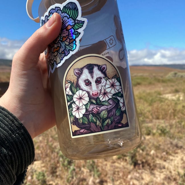 Lunar Opossum Sticker