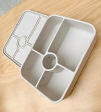 Image 4 of Silicone Bento 5 Lunchbox White Smoke Stars