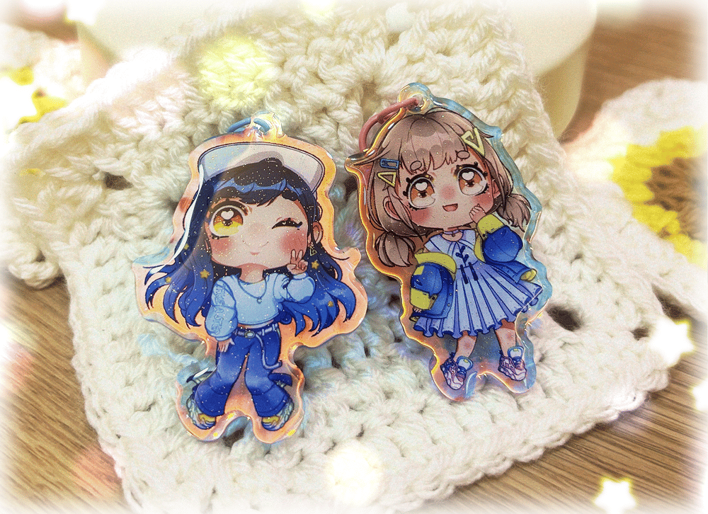 Image of Prsk ›› Vivids Glitter Rainbow Acrylic Charms