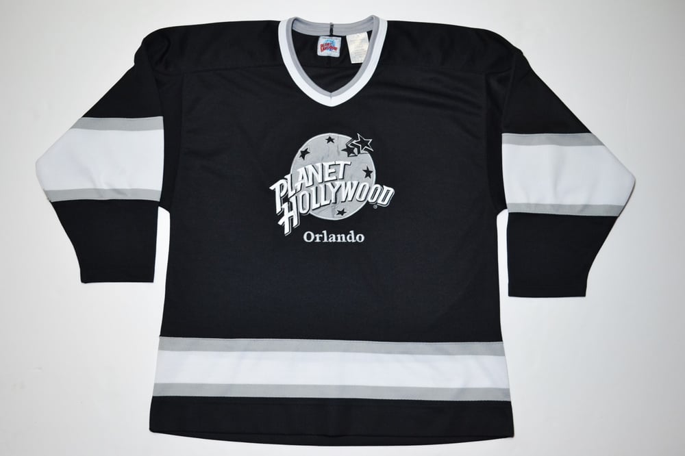 Image of Vintage 1990's Planet Hollywood Orlando Hockey Jersey Sz.L