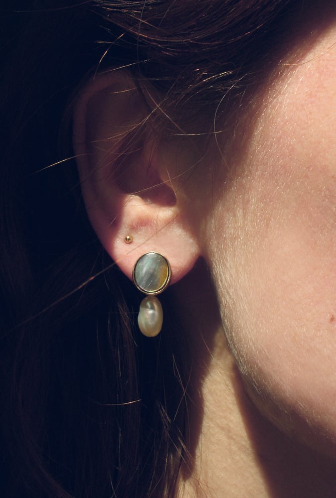 Image of Abalone Pearl Studs