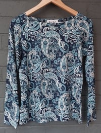KylieJane long sleeve top - blue paisley