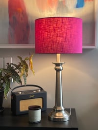 Image of Washed Linen Fuchsia Shade