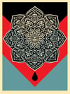 Shepard Fairey "Obey" Blood and Oil Mandala - 2017 - Signées et Numérotées