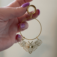 Simple Moth Hoop Dangles (sizes 4g-2")
