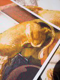 Image 5 of A Visit in Gold A5 Risograph Print