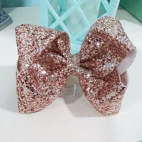 Gold Chunky Glitter Large Hairbow