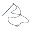 Narwhal tusk necklace in sterling silver or gold