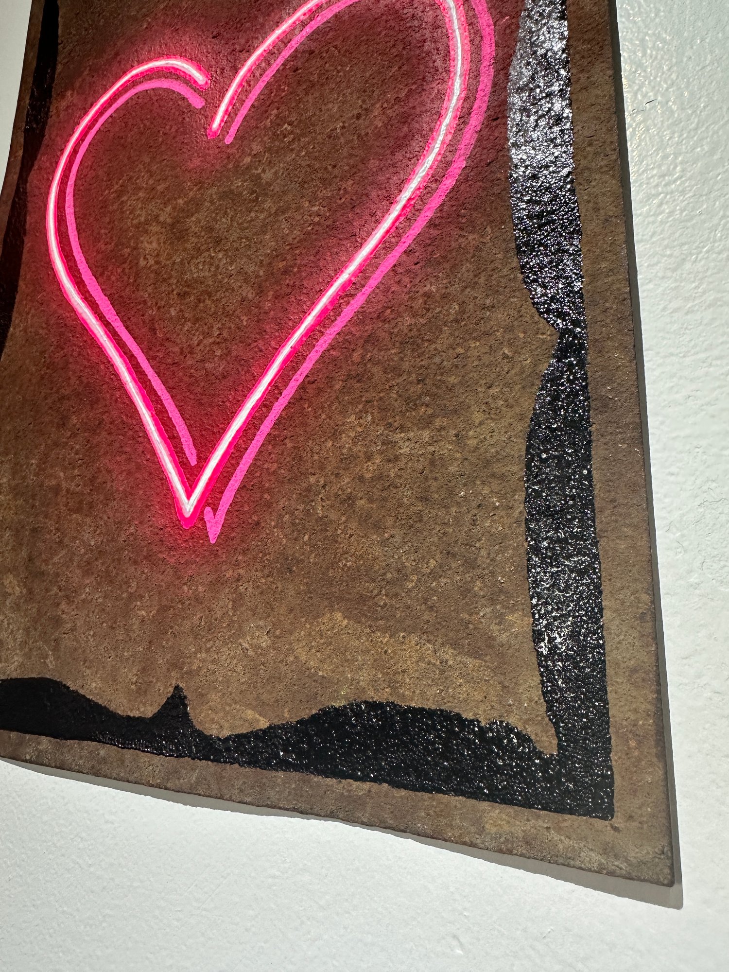Image of Heart on Rusted Panel