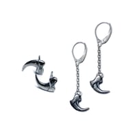 Image 1 of Cat's claw earrings in sterling silver or gold