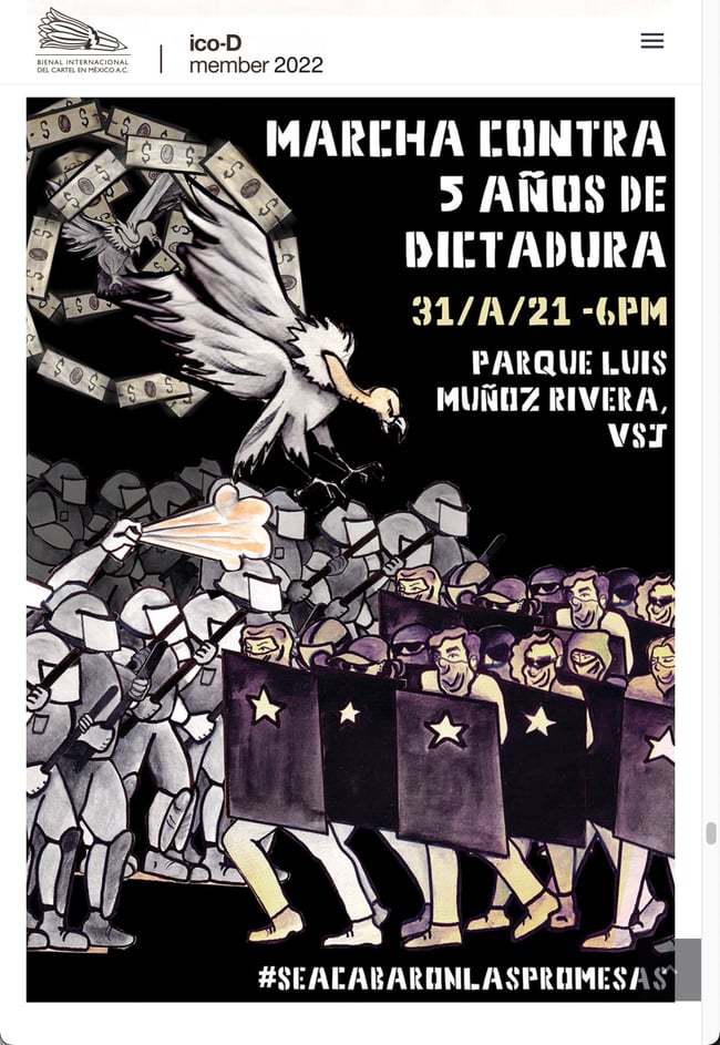 Marcha contra 5 años de dictadura