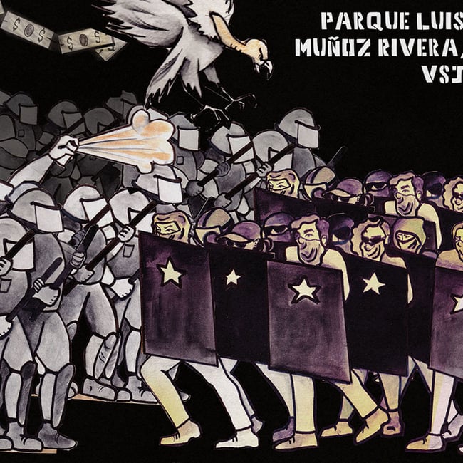 Marcha contra 5 años de dictadura