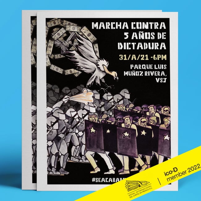 Marcha contra 5 años de dictadura