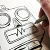 Retro Robot Sticker