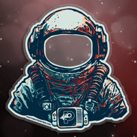 Image 1 of Clear Astronaut Sticker