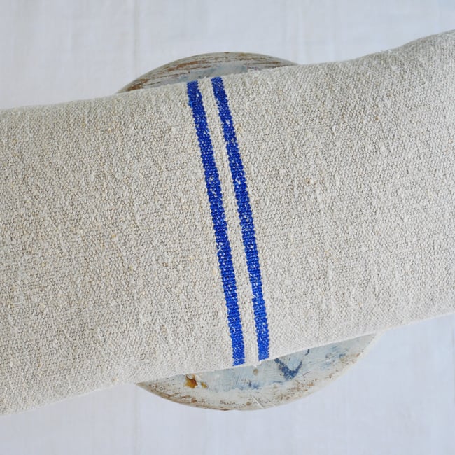 Pair - Grainsack Cushion Small -Blue 04