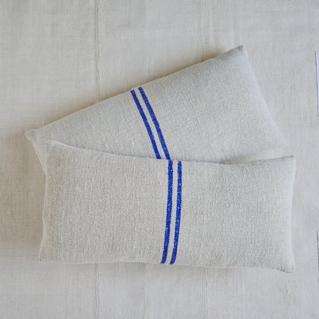 Pair - Grainsack Cushion Small -Blue 04