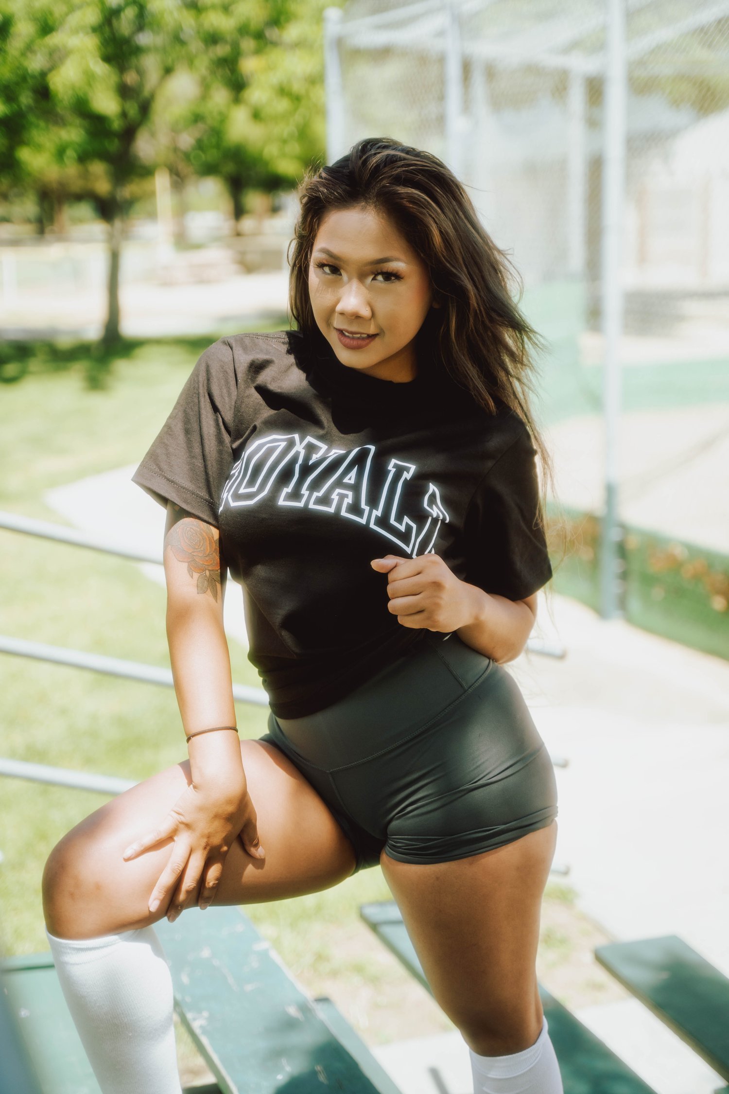 Image of ROYALZ  VARSITY TEE BLACK/WHITE 