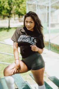 Image 2 of ROYALZ  VARSITY TEE BLACK/WHITE 