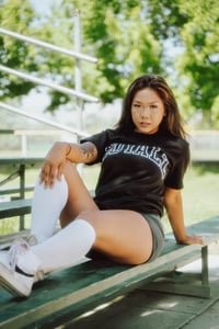 Image 3 of ROYALZ  VARSITY TEE BLACK/WHITE 